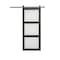 Renin 36 inch x 84 inch Espresso 3 Lite Frosted Glass Barn Door with Hardware Kit BD061W01ES3TGE36084 - alternate 1